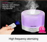 500ml Remote Control Ultrasonic Essential Oil Aroma Diffuser With 7 Color LED