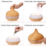 Wood Essential Oil Aroma Diffuser Lamp