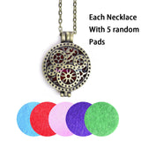 Aroma Diffuser Necklace and Pendant With Pads