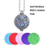 Aroma Diffuser Necklace and Pendant With Pads