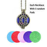 Aroma Diffuser Necklace and Pendant With Pads