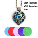 Aroma Diffuser Necklace and Pendant With Pads