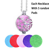 Aroma Diffuser Necklace and Pendant With Pads