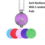 Aroma Diffuser Necklace and Pendant With Pads