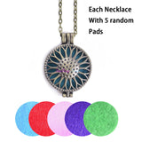 Aroma Diffuser Necklace and Pendant With Pads