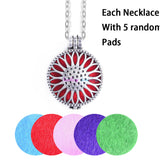 Aroma Diffuser Necklace and Pendant With Pads