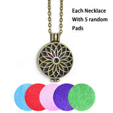 Aroma Diffuser Necklace and Pendant With Pads