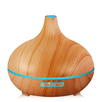 Wood Essential Oil Aroma Diffuser Lamp